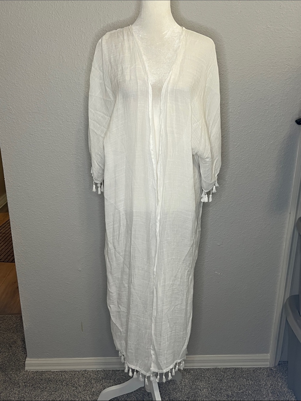Unbranded Crochet Open Front Casual Cover Up Shirt Estimated Size Large
